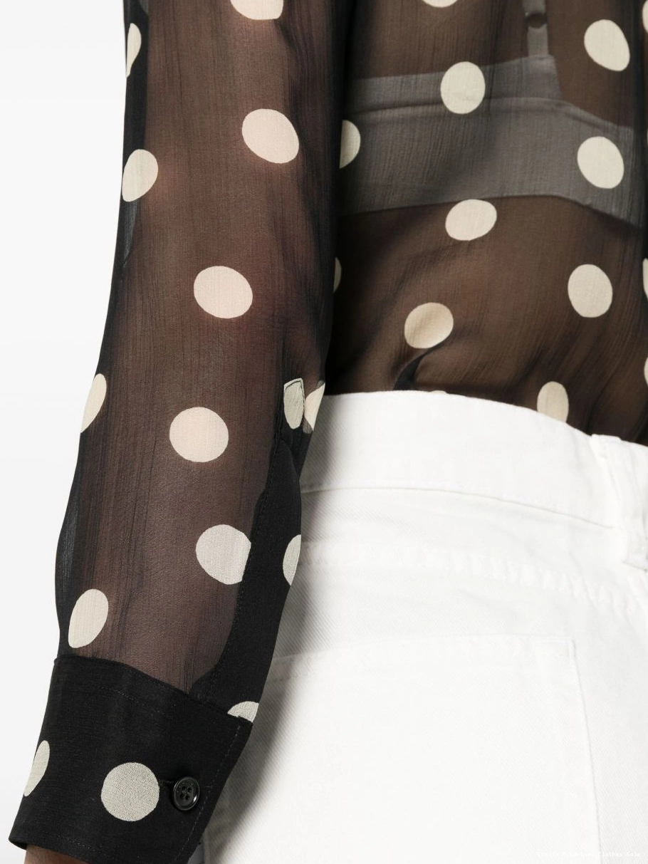 Cheap polka-dot georgette Women McCartney shirt Stella 0811